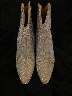 Crystal Rhinestone Ankle Boots